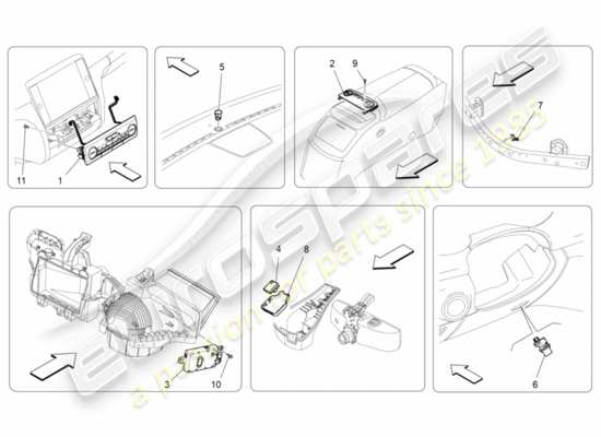 a part diagram from the Maserati Quattroporte M156 (2014 onwards) parts catalogue