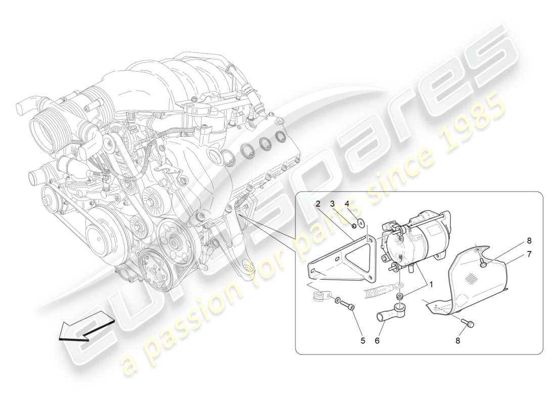 Maserati GranTurismo (2015) electronic control: engine ignition Part Diagram