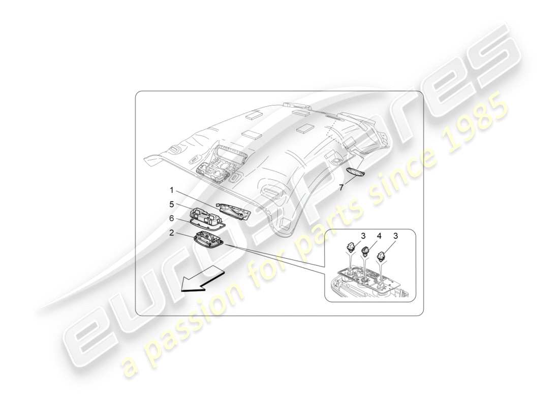 Maserati GranTurismo (2015) INTERNAL VEHICLE DEVICES Part Diagram