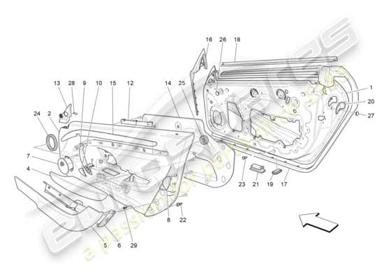 a part diagram from the Maserati GranTurismo parts catalogue