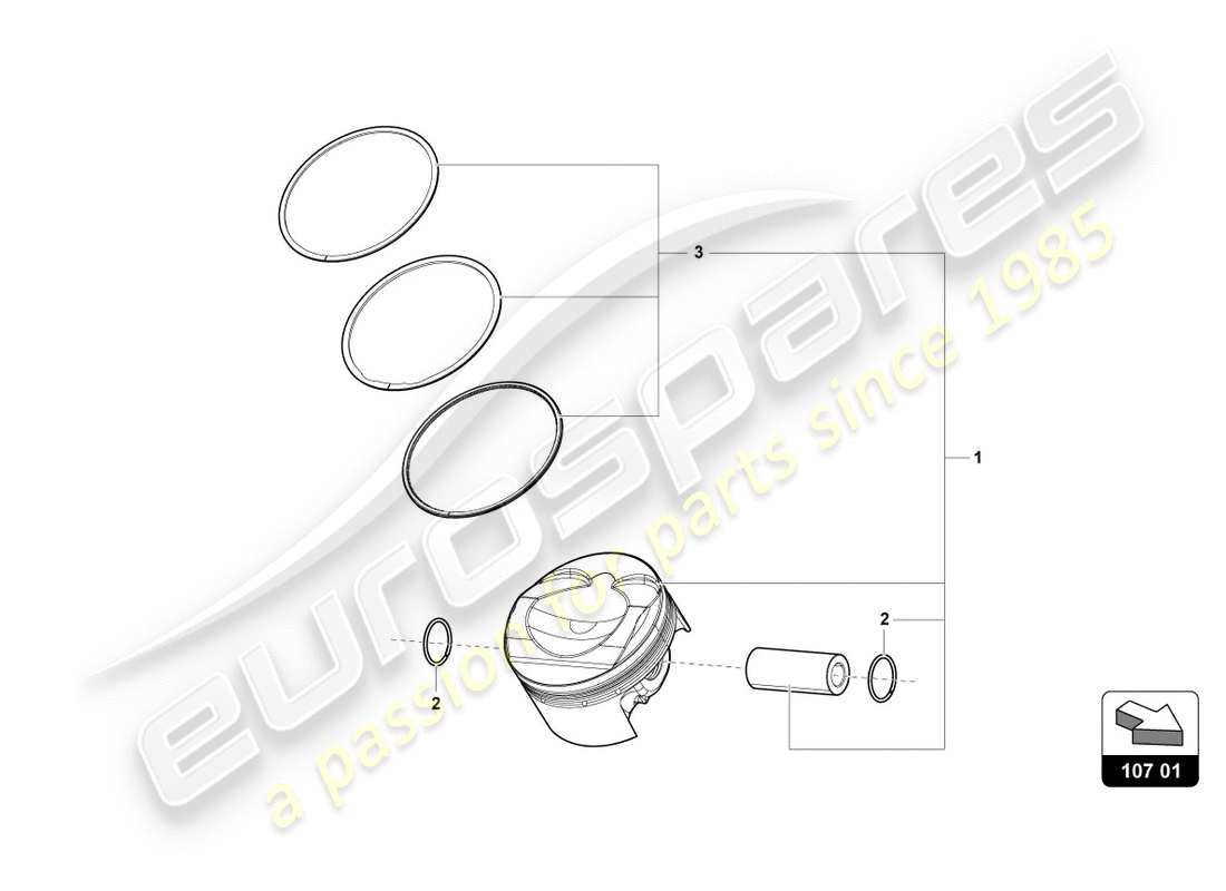 Lamborghini PERFORMANTE COUPE (2018) PISTON COMPLETE Part Diagram