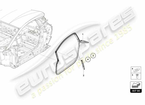 a part diagram from the Lamborghini Huracan Performante parts catalogue