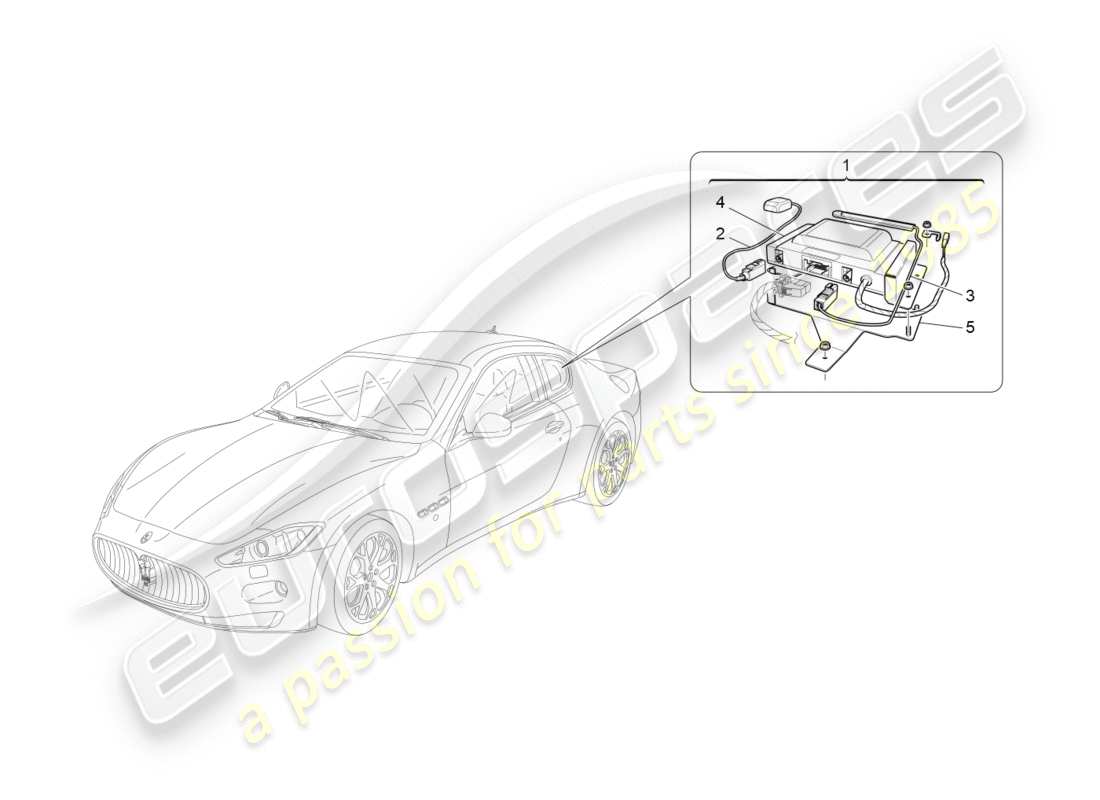 Maserati GranTurismo (2016) alarm and immobilizer system Part Diagram