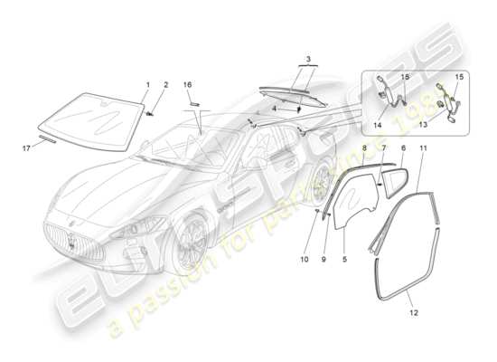 a part diagram from the Maserati GranTurismo (2016) parts catalogue