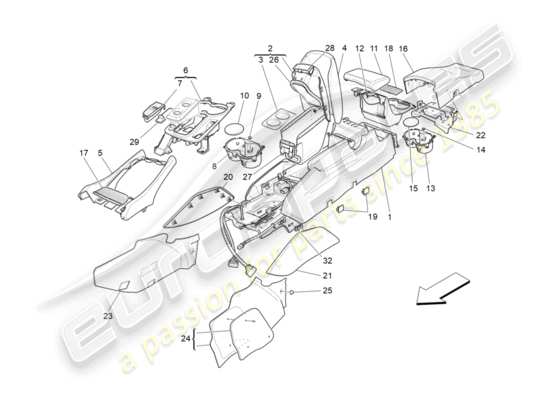 a part diagram from the Maserati GranTurismo parts catalogue