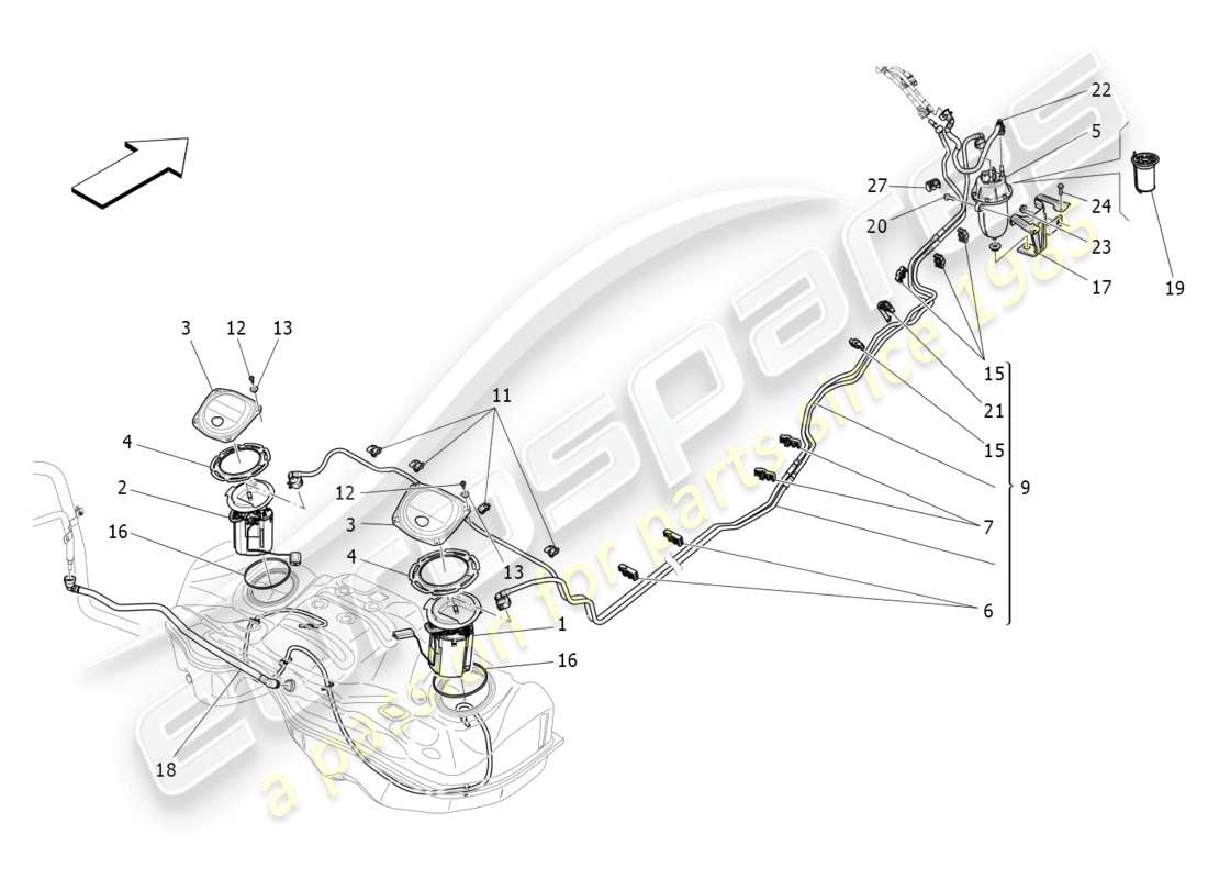 Part diagram containing part number 670030345