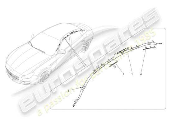 a part diagram from the Maserati Quattroporte M156 (2014 onwards) parts catalogue