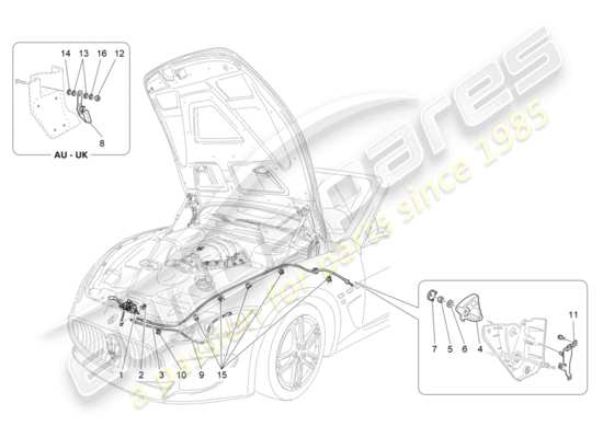 a part diagram from the Maserati Quattroporte M156 (2014 onwards) parts catalogue