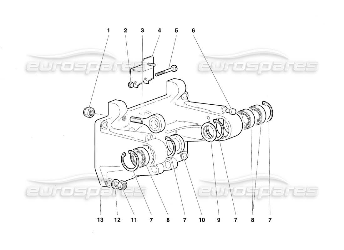 Lamborghini Diablo SE30 (1995) Pedal Mounting Parts Diagram