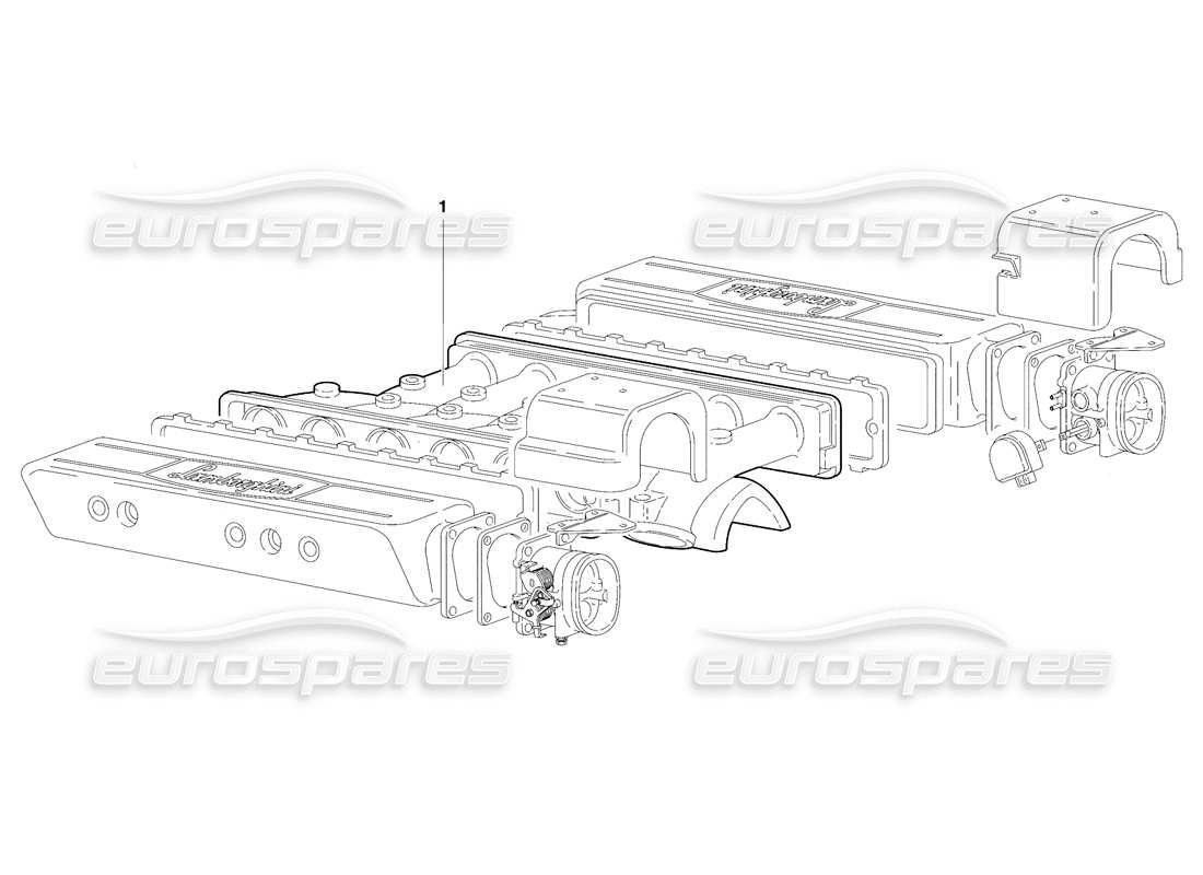 Lamborghini Diablo SE30 (1995) INTAKE MANIFOLD (Valid for Switzerland - January 1995) Parts Diagram