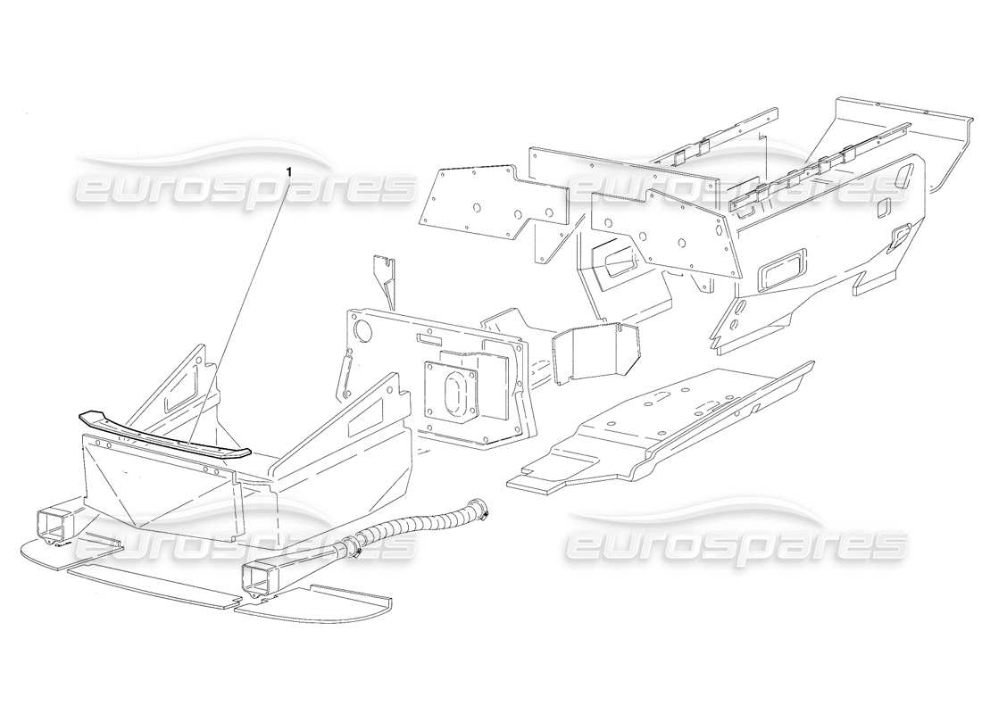 Lamborghini Diablo SE30 (1995) Frame Floor Panels (Valid for Canada - January 1995) Parts Diagram