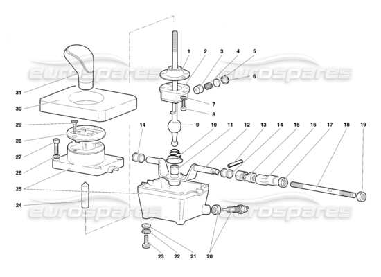 a part diagram from the Lamborghini Diablo parts catalogue