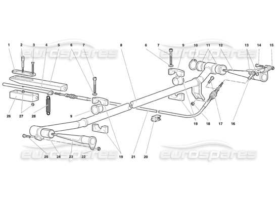 a part diagram from the Lamborghini Diablo parts catalogue