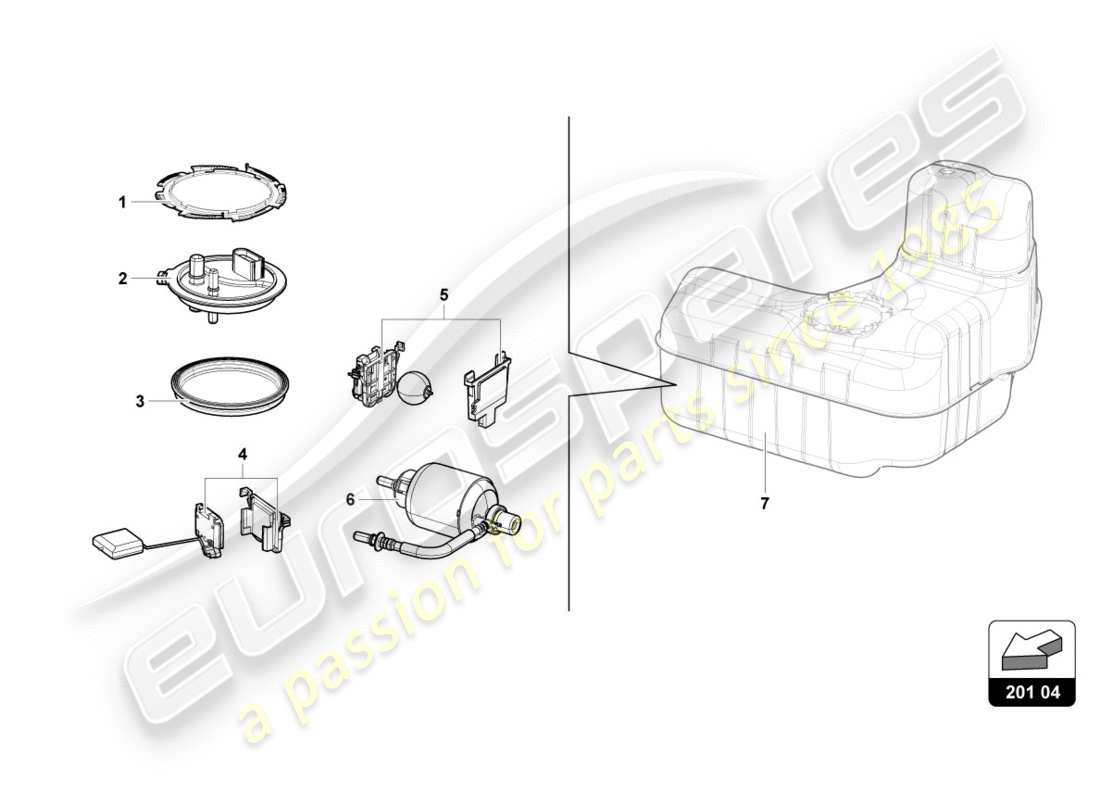 Lamborghini PERFORMANTE COUPE (2019) FUEL FILTER LEFT Part Diagram