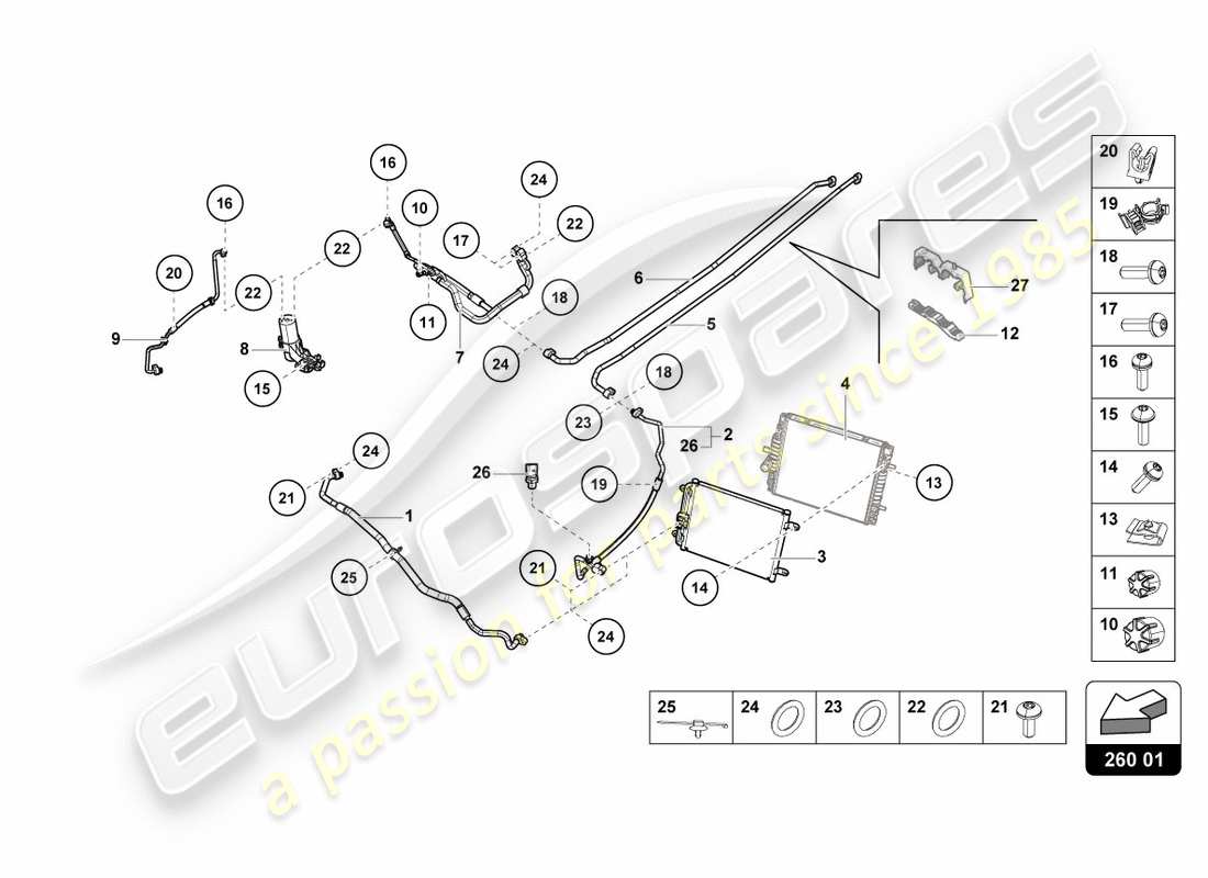 Lamborghini PERFORMANTE COUPE (2019) A/C CONDENSER Part Diagram