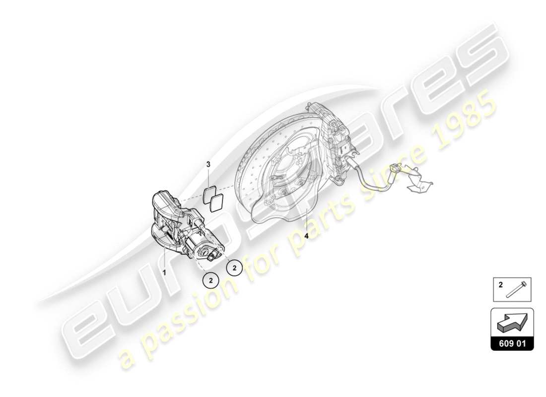 Lamborghini PERFORMANTE COUPE (2019) PARKING BRAKE Part Diagram