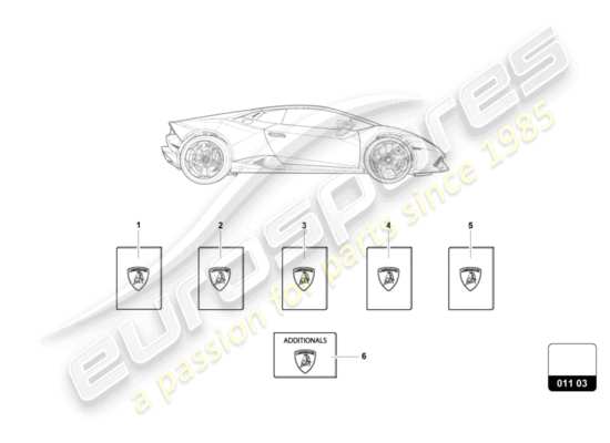 a part diagram from the Lamborghini PERFORMANTE COUPE (2019) parts catalogue