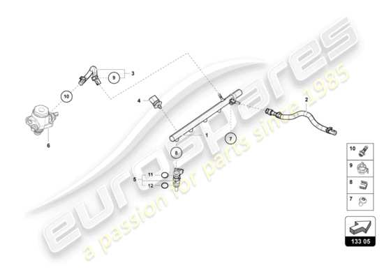 a part diagram from the Lamborghini Huracan Performante parts catalogue