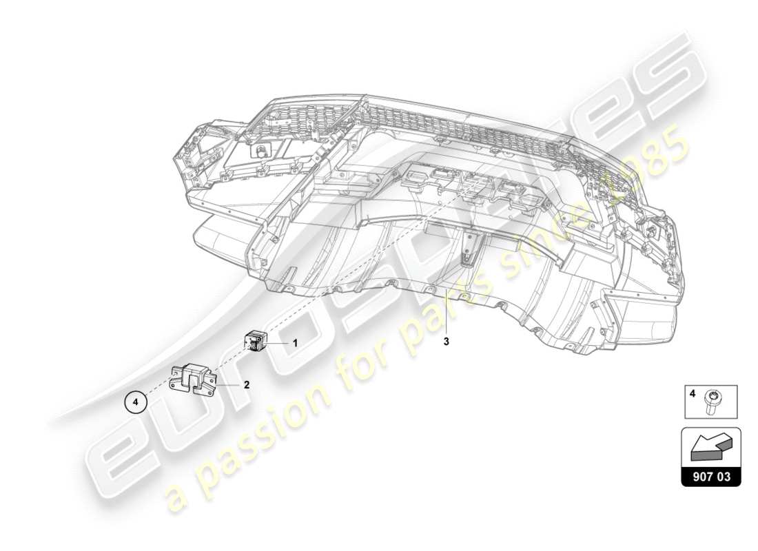 Lamborghini PERFORMANTE COUPE (2020) REVERSING CAMERA Part Diagram