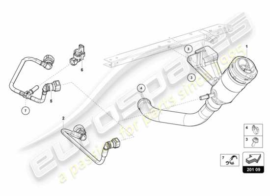 a part diagram from the Lamborghini Huracan Performante parts catalogue