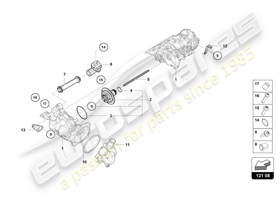 Lamborghini PERFORMANTE SPYDER (2019) MOUNTING FOR OIL PUMP INTERMEDIATE SHAFT Part Diagram