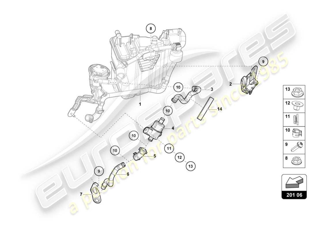 Lamborghini PERFORMANTE SPYDER (2019) ACTIVATED CHARCOAL CONTAINER Part Diagram