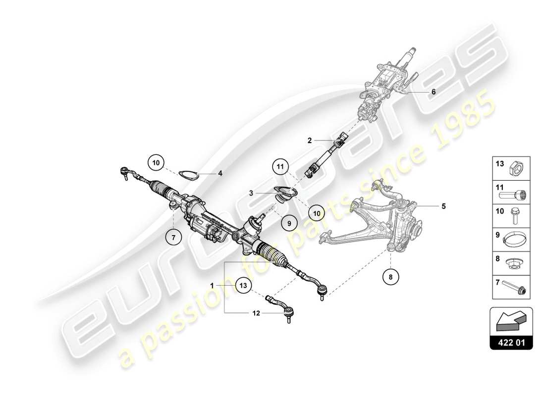 Lamborghini PERFORMANTE SPYDER (2019) POWER STEERING Part Diagram