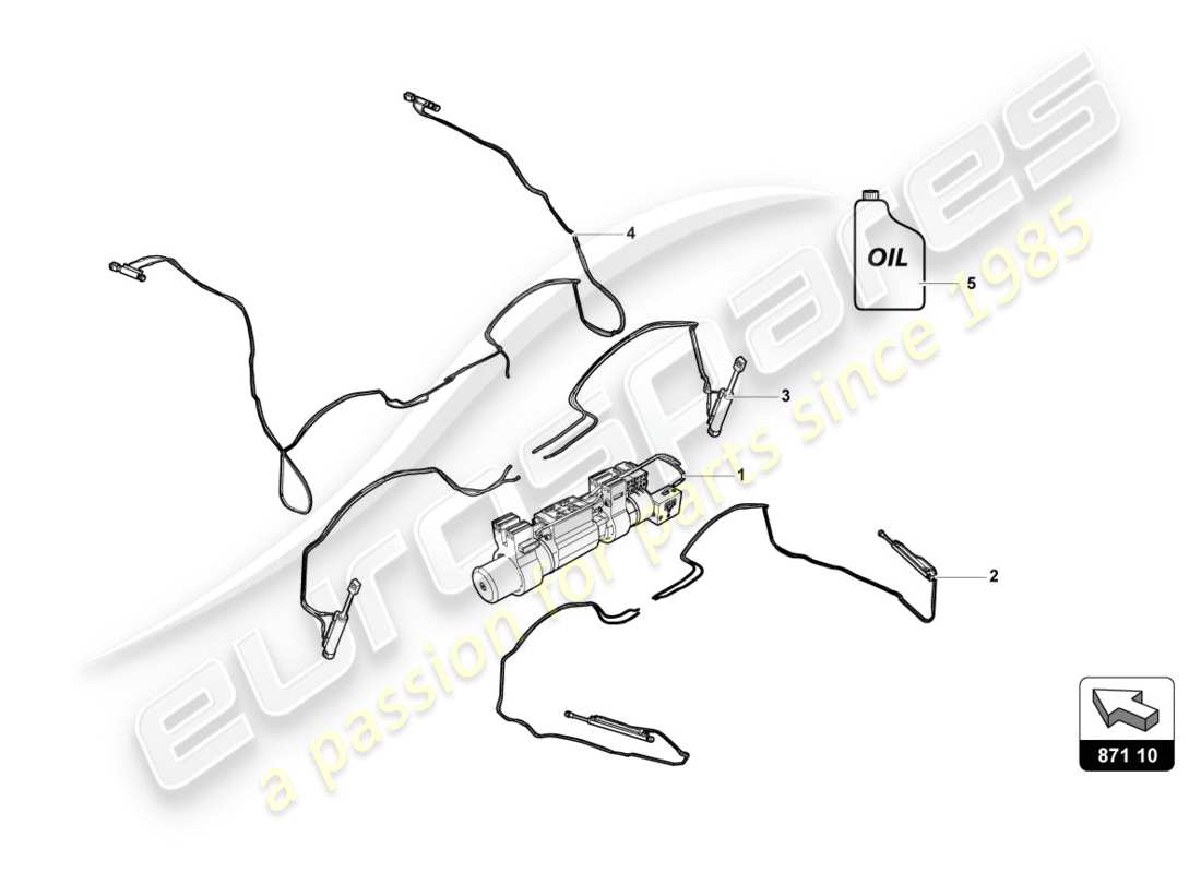 Lamborghini PERFORMANTE SPYDER (2019) ROOF Part Diagram