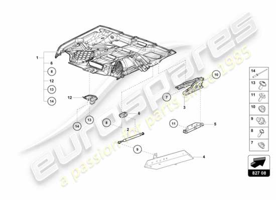 a part diagram from the Lamborghini Huracan Performante parts catalogue