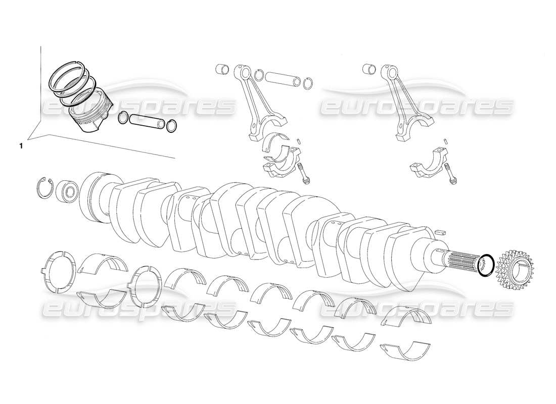 Lamborghini Diablo SV (1997) crankgears (Valid for Canada - March 1997) Parts Diagram