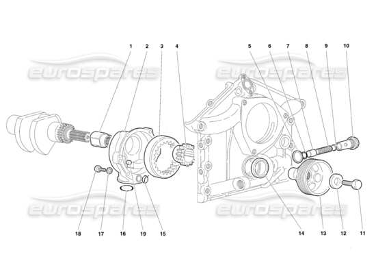 a part diagram from the Lamborghini Diablo parts catalogue