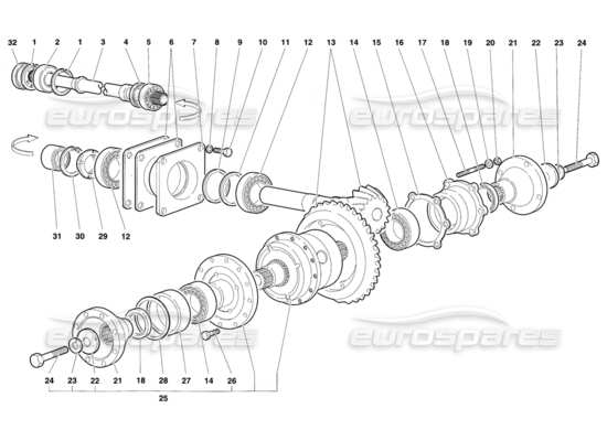 a part diagram from the Lamborghini Diablo parts catalogue