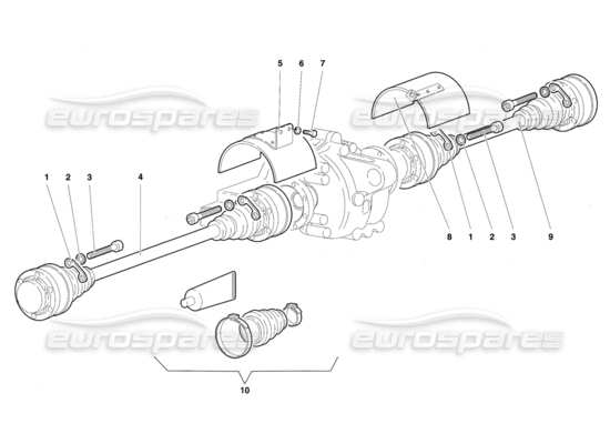 a part diagram from the Lamborghini Diablo parts catalogue