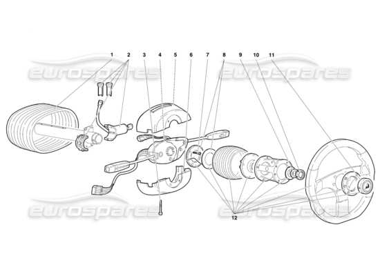 a part diagram from the Lamborghini Diablo parts catalogue