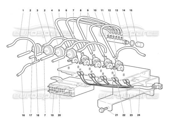 a part diagram from the Lamborghini Diablo parts catalogue