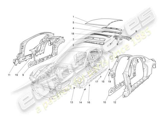 a part diagram from the Maserati Granturismo Sport parts catalogue