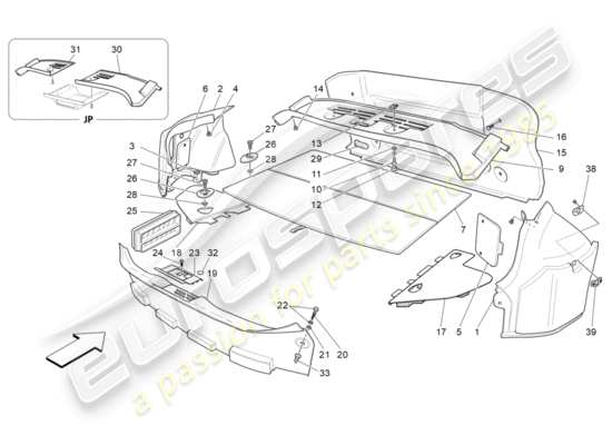 a part diagram from the Maserati GRANTURISMO S (2016) parts catalogue