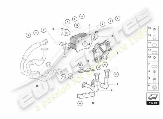 a part diagram from the Lamborghini Centenario parts catalogue