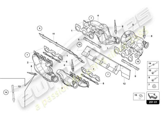 a part diagram from the Lamborghini Centenario parts catalogue