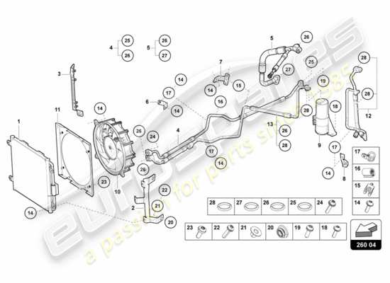 a part diagram from the Lamborghini Centenario parts catalogue