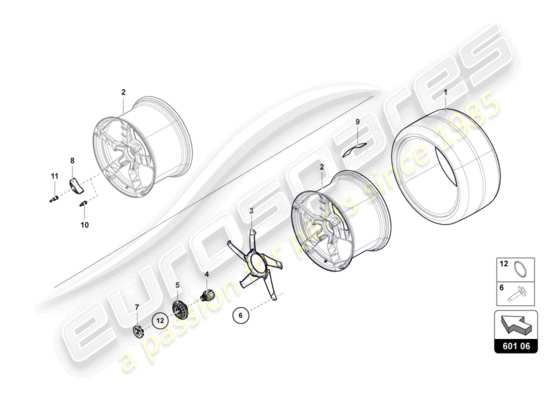 a part diagram from the Lamborghini Centenario parts catalogue