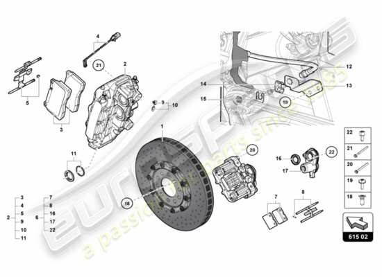 a part diagram from the Lamborghini Centenario parts catalogue