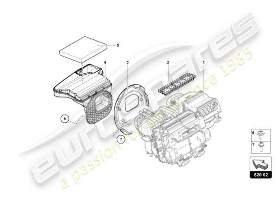 a part diagram from the Lamborghini Centenario parts catalogue