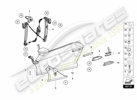 a part diagram from the Lamborghini Centenario parts catalogue