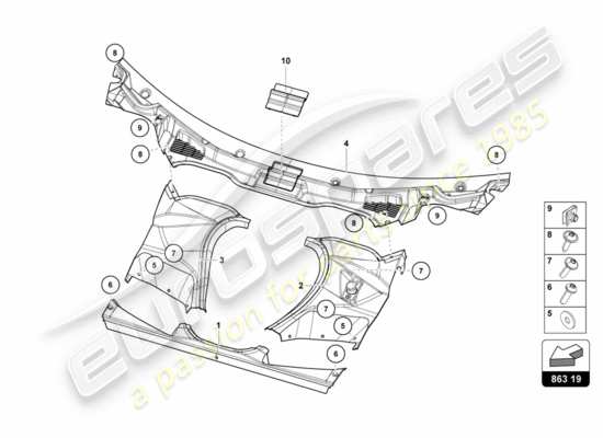 a part diagram from the Lamborghini Centenario parts catalogue