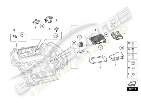 a part diagram from the Lamborghini Centenario parts catalogue