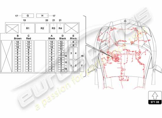 a part diagram from the Lamborghini Centenario parts catalogue