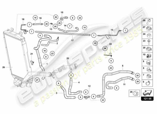 a part diagram from the Lamborghini Centenario parts catalogue