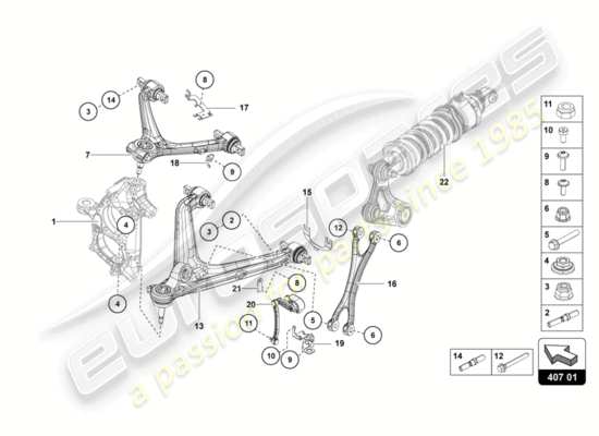 a part diagram from the Lamborghini Centenario parts catalogue