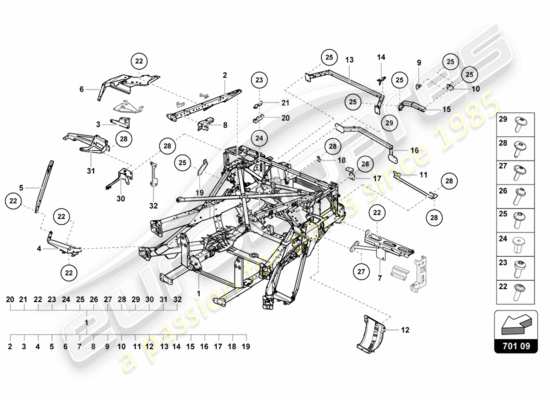 a part diagram from the Lamborghini Centenario parts catalogue